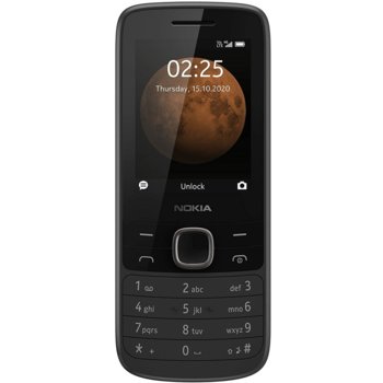 GSM Nokia 225 (черен), поддържа 2 SIM карти, 2.4" (6.10 cm) TFT дисплей, 64MB RAM, 128MB Flash памет (+ microSD слот), 0.3 MPix камера | JAR Computers NOKIA 225 4G DS BLACK