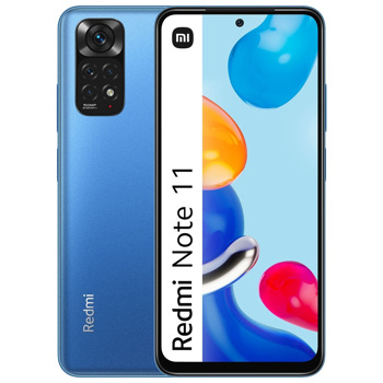 Смартфон Xiaomi Redmi Note 11 (син)(MZB0ANYEU), поддържа 2 sim карти, 6.43" (16.33 cm) Full HD+ AMOLED 90Hz дисплей, осемядрен Snapdragon 680 2.4 GHz, 4GB RAM, 128GB Flash памет (microSD слот), 50.0 + 8.0 + 2.0 + 2.0 & 13.0 MPix камера, Android | JAR Computers Xiaomi Redmi Note 11 4/128 GB Blue 37800