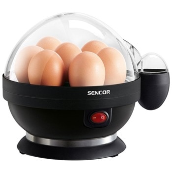 Яйцеварка Sencor SEG 710BP, до 7 яйца, 3 нива на готвене, защита от прегряване, 380W, черна image