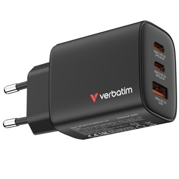 Verbatim Essentials GaN Charger 65W Black 32352 | JAR Computers Verbatim Essentials GaN Charger 65W Black 32352