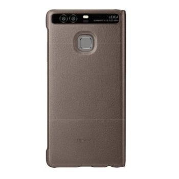 Huawei Flip Case with Window P9 Plus кафяв
