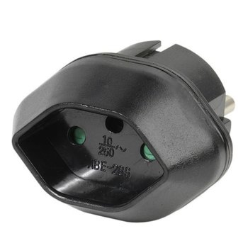 Преходник Vivanco 28695, от Type J(ж) към Schuko(м), черен | JAR Computers Vivanco 28695