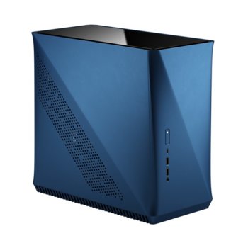 Кутия Fractal Design Era, ITX, 1x USB 3.1 Gen2 Type C, 2x USB 3.0, горен панел от закалено стъкло, синя, без захранване | JAR Computers Fractal Design Era ITX Cobalt FD-CA-ERA-ITX-BU