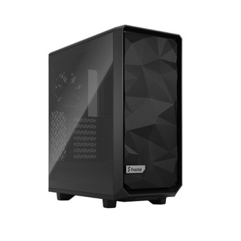 Кутия Fractal Design Meshify 2 Compact Black TG Light Tint, ATX/mATX/Mini-ITX, 1x USB 3.1 Gen 2 Type-C, 2x USB 3.0, черна, без захранване | JAR Computers Fractal Meshify 2 Compact Black TG Light Tint