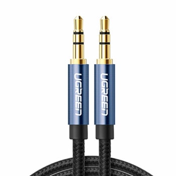 Кабел Ugreen 10686, от 3.5mm жак(м) към 3.5mm жак(м), 1.5m, син | JAR Computers Кабел Ugreen Jack 3.5 м to Jack 3.5 м 1.5m blue