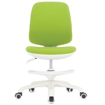 Детски стол RFG Candy Foot White, до 120кг, дамаска, пластмасова база, регулиране на височината, ергономичен, зелен image