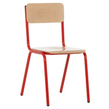 Посетителски стол TASK H, до 100кг, дърво, праховобоядисана метална база, бук-червен | JAR Computers Carmen TASK H - бук-червен