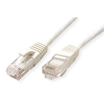 Пач кабел Roline, UTP, Cat.6e, 1m, бял | JAR Computers Roline Cat.6 UTP 1m white 21.99.1036