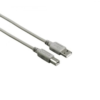 Кабел Hama от USB Type-A (м) към USB Type-B (м), 3m, сив | JAR Computers HAMA USB-A мъжко - USB-B мъжко 200901