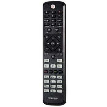 Дистанционно Thomson ROC1128PHIL, съвместимо с всички Philips телевизори, функция SIMPLE mode, луминесцентни бутони, черно | JAR Computers Thomson ROC1128PHIL