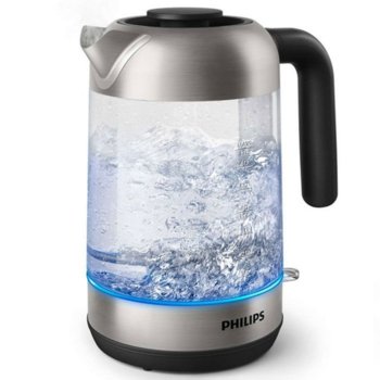Електрическа кана Philips HD9339/80, вместимост 1.7 л., светлинен индикатор, 2200W, сребриста | JAR Computers Philips HD9339/80