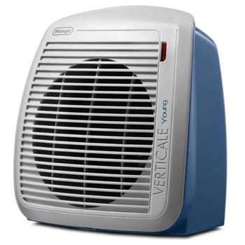 Вентилаторна печка DeLonghi HVY1020 EX:3, 2000W, 2 степени на мощност, термостат, механично управление, отопляема площ до 60 m3, синьо-бяла | JAR Computers DeLonghi HVY1020 EX:3
