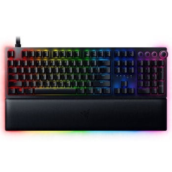 Клавиатура Razer Huntsman V2 Analog (RZ03-03610100-R3M1), гейминг, механична, RGB подсветка, поставка за китки, черна, USB | JAR Computers Razer RZ03-03610100-R3M1