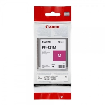 Касета за Canon imagePROGRAF TM-350/355 Magenta - 6267C001AA - Canon PFI-121, Заб.: 130ml капацитет | JAR Computers Canon PFI-121 Magenta 6267C001AA