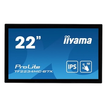 Монитор IIYAMA TF2234MC-B7X, 22" (55.88 cm) IPS панел, Full HD, 8ms, 305cd/m2, DP/HDMI/VGA image