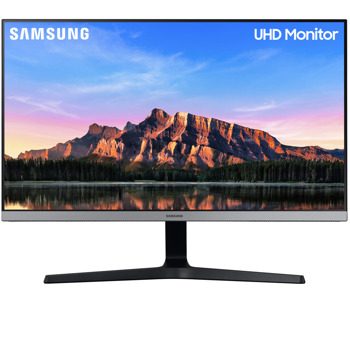 Монитор Samsung U28R550, 28" (71.12 cm) IPS панел, 4K/UHD, 4ms, 5 000 000:1, 300cd/m2, DisplayPort, HDMI image
