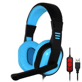 Слушалки Ovleng Q11, микрофон, USB, черен | JAR Computers Ovleng Q11 USB DF20338