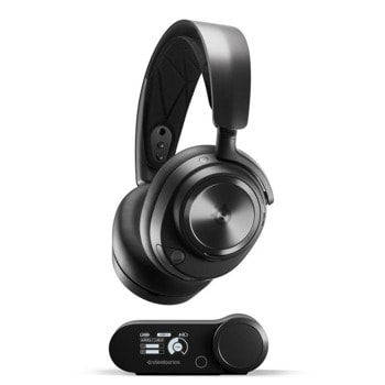 Слушалки SteelSeries Arctis Nova Pro Wireless, безжични, Bluetooth 5.0, Wi-Fi, гейминг, микрофон, Active Noise Cancellation, контрол на звука, черни | JAR Computers SteelSeries Arctis Nova Pro Wireless