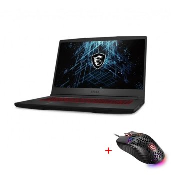 Лаптоп MSI GF65 Thin 10SER (9S7-16W112-1236) с подарък мишка MSI M99, четириядрен Comet Lake Intel Core i5-10300H 2.5/4.5 GHz, 15.6" (39.62 cm) Full HD IPS 144Hz Display & RTX 2060 6GB, (HDMI), 8GB DDR4, 512GB SSD, 2x Type-C, No OS | JAR Computers MSI GF65 Thin 10SER + M99