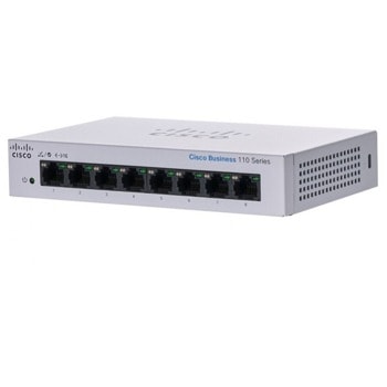 Суич Cisco CBS110-8T-D-EU, 8 порта, 8x 10/100/1000 Mbps | JAR Computers Cisco CBS110-8T-D-EU