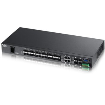 Суич ZyXEL MES3500-24F, 100Mbps, 24Ports SFP + 4x GbE SFP/RJ45, QoS, ACL, IGMP, VLAN | JAR Computers ZyXEL MES3500-24F