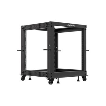 Комуникационен шкаф Lanberg OR01-6112-B, 19", 12U, 71.1 x 65.7 x 60 cm, товароносимост до 600кг, черен | JAR Computers Lanberg OR01-6112-B