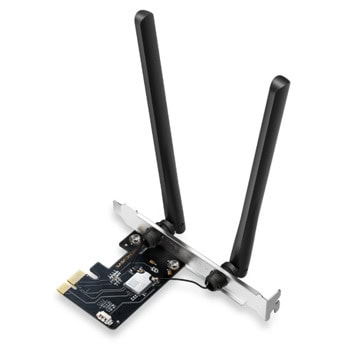 Мрежови адаптер Mercusys MA86XE V1, 5400Mbps, Wireless AX, PCI-E x1, Bluetooth 5.2, 2x външни фиксирани омнидиректни антени | JAR Computers Mercusys MA86XE V1
