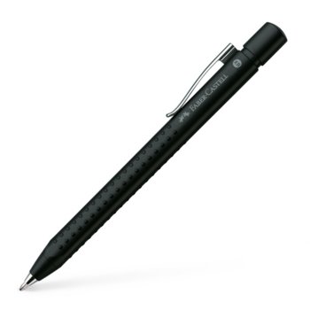 Химикалка Faber-Castell Grip 2011 M, син цвят на писане, матова черна | JAR Computers ХимикалкаFaber-Castell Grip 2011 матова черна