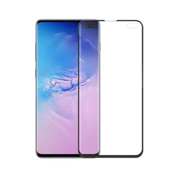 Протектор от закалено стъкло /Tempered Glass/ за Samsung Galaxy S10 Plus, черен, дебелина 0.3mm | JAR Computers 52627 Протектор за Galaxy S10 Plus