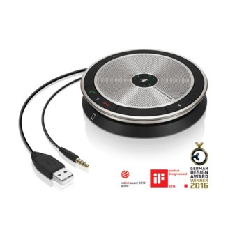 Конферентна слушалка Sennheiser SP 20, 1.0, предназначена за разговори, до 20 часа време за разговори, 3.5мм жак, USB | JAR Computers Sennheiser SP 20