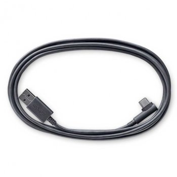 Кабел Wacom ACK42206, от USB A(м) към USB C(м), 2.0m., съвместим с графични таблети Wacom, черен | JAR Computers Wacom ACK42206 USB Type C cable 2.0m