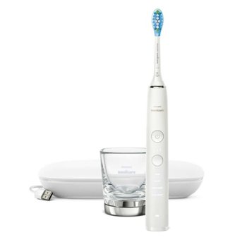 Ел. четка за зъби Philips DiamondClean 9000, 3 скорости, таймер, сензор за натиск, Deep Clean+, бяла | JAR Computers PHILIPS HX9911/27