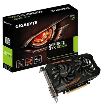 Видео карта Nvidia GF GTX 1050 Ti, 4GB, Gigabyte OC, PCI-E 3.0, GDDR5, 128bit, Display Port, HDMI, DVI | JAR Computers Gigabyte GV-N105TOC-4GD