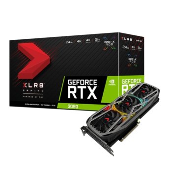 Видео карта Nvidia GeForce RTX 3090, 24GB, PNY RTX 3090 24GB XLR8 Gaming REVEL EPIC-X RGB, GDDR6X, 384-bit, DisplayPort, HDMI | JAR Computers PNY RTX 3090 24GB XLR8 Gaming REVEL EPIC-X RGB