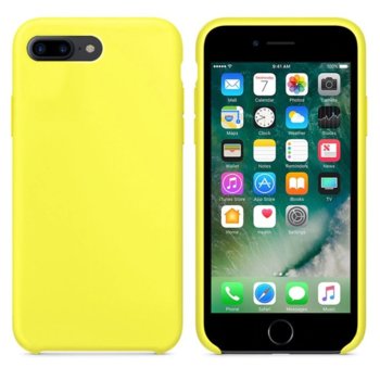 Силиконов гръб iPhone 7/8 Plus Жълт Soft touch