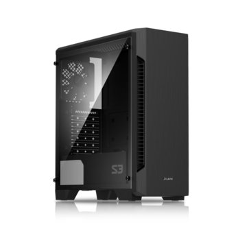 Кутия Zalman S3, ATX/mATX/Mini-ITX, USB 3.0, 1x 120mm вентилатор, черна, без захранване | JAR Computers Zalman S3 ZM-S3