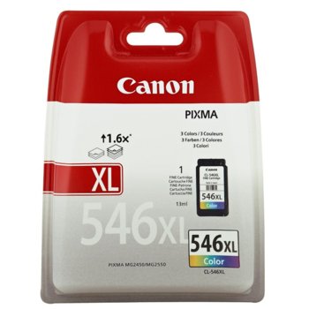 Касета CANON PIXMA MG2450/MG2550 - Color ink cartridge - CL-546XL - P№ 8288001 - заб.: 13ml. | JAR Computers Касета CANON PIXMA MG2450/MG2550