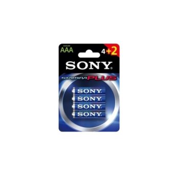 Батерия алкална Sony Stamina Plus AM4B4X2D, AAA