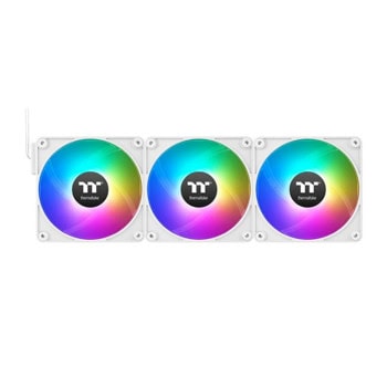 Вентилатори 120mm, Thermaltake CT120 EX ARGB Sync PC, 4-pin, 2000rpm, 3 броя, бели | JAR Computers Thermaltake CL-F190-PL12SW-A