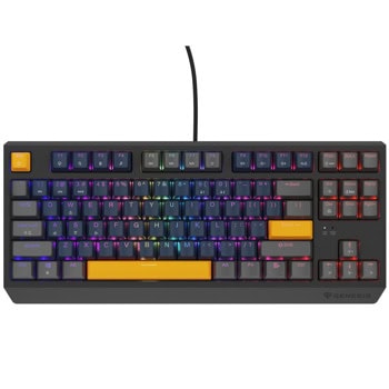 Клавиатура Genesis Thor 230 TKL Naval Blue Positive (NKG-2163), механична, Outemu Panda суич, гейминг, N-Key Rollover, RGB подсветка, черна, USB | JAR Computers Genesis Thor 230 TKL Naval Blue Pos Outemu Panda