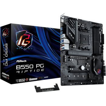 Дънна платка ASRock B550 PG Riptide, B550, AM4, DDR4, PCI-E 4.0 (HDMI)(CF), 6x SATA 6Gb/s, 2x M.2, 2x USB 3.2 Gen 2, 6x USB 3.2 Gen 1 Type-A, 2.5GbE LAN, ATX | JAR Computers ASRock B550 PG Riptide