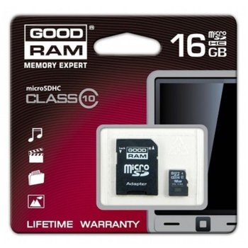 16GB Micro SDHC, Goodram, Class 4