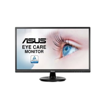 Монитор Asus VA249HE (90LM02W1-B02370), 23.8" (60.5 cm) VA панел, Full HD, 5ms, 250 cd/m2, HDMI, VGA | JAR Computers Asus VA249HE 90LM02W1-B02370