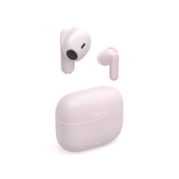 Слушалки Hama Freedom Light II, безжични, Bluetooth, микрофон, управление с гласови асистенти Google и Siri, до 5 часа време на работа, розови | JAR Computers Hama Freedom Light II Pink 221755