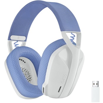 Слушалки Logitech G435 (981-001074), безжични, микрофон, USB, Bluetooth, 40mm говорители, до 18 часа време на работа, бели | JAR Computers Logitech 981-001074