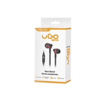 uGo Earphones USL-1244 microphone, Black