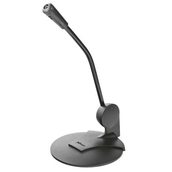 Микрофон Trust Primo Desk (21674), настолен, AUX, черен | JAR Computers Trust 21674