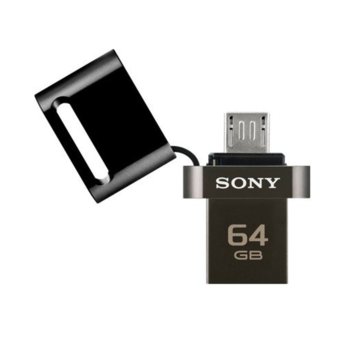 Памет 64GB USB Flash Drive, Sony USM64SA3B, USB 3.0/Micro USB, черна | JAR Computers Sony Micro USB + USB 3.0 64GB, Black