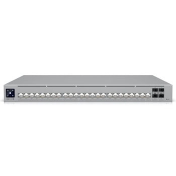 Суич Ubiquiti UniFi Switch Pro HD 24 PoE, 10 000 Mbps, 28 порта, 22x 10/100/1000/2500Mbps RJ45 PoE++, 2x 10/100/1000/10000Mbps RJ45 PoE++, 4x SFP+ | JAR Computers Ubiquiti UniFi Switch Pro HD 24 PoE
