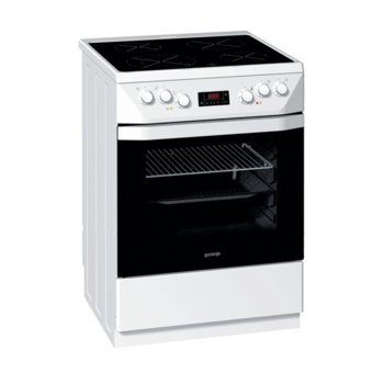 Готварска печка GORENJE EC 65320 BW, клас А, 9100 W, 67л., 4 нагревателни зони, AquaClean почистване, Есо Емайл, Таймер със сензорно управлние, бяла | JAR Computers GORENJE EC 65320 BW